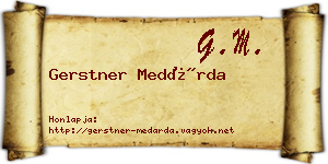 Gerstner Medárda névjegykártya